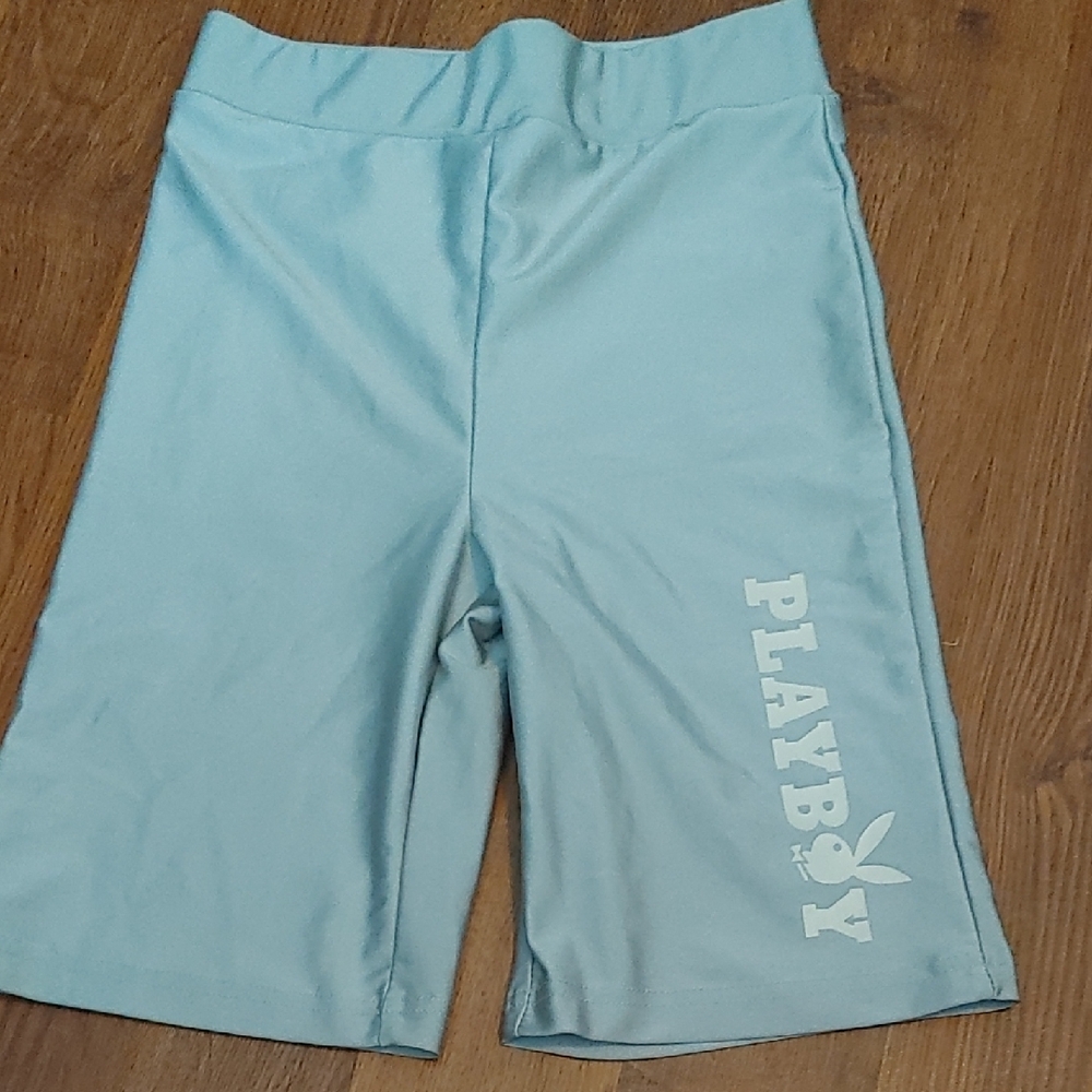 PLAYBOY Light Gray Athletic Shorts with Side Logo Sz XS